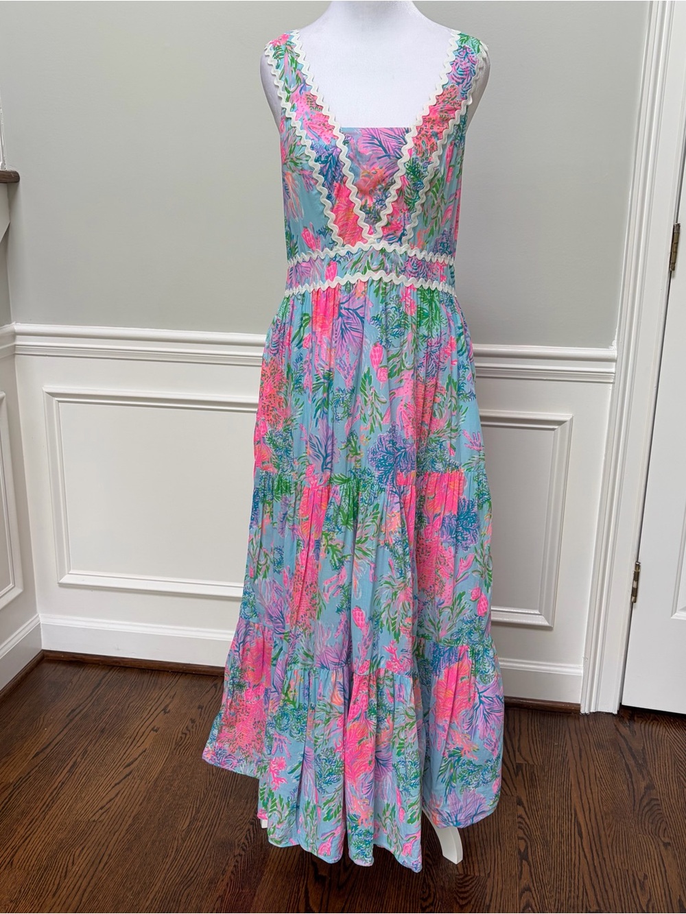 Lilly Pulitzer Pollie Cotton Cay to my Heart Midi/Maxi 100% Cotton 10
